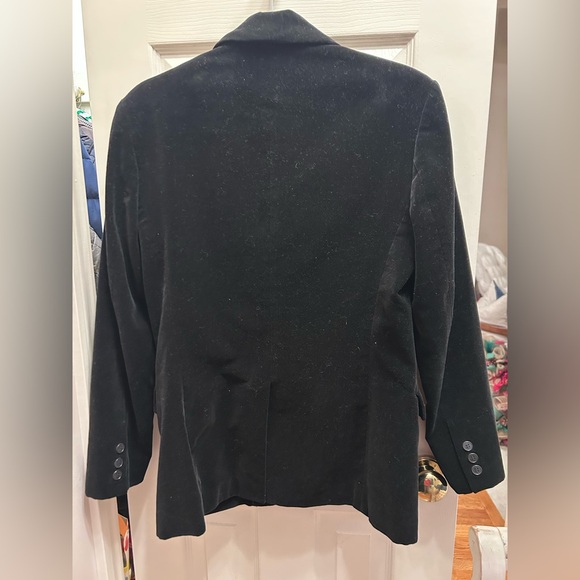 Polo Jeans Co-Ralph Lauren Black Velvet 4-Button Blazer Jacket w/Pockets. Size 6 - Picture 2 of 8